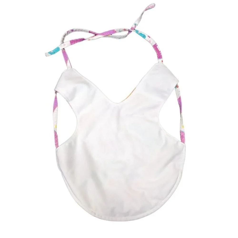 Handmade Cloth Dinosaur Bib with Crumb catcher